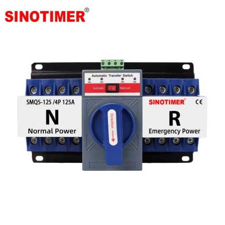Comutator automat transfer SINOTIMER 125A 4P, ATS trifazic retea – generator, mod automat si manual